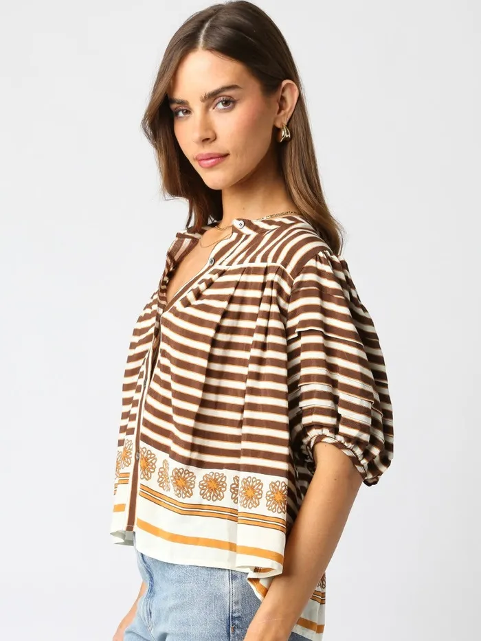Olivaceous Earrings Carlotta Top
