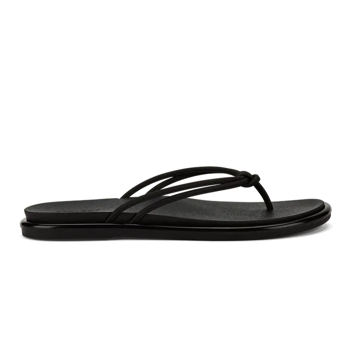 OluKai Aka Womens Sandals Black on Black OLUKAI Necklaces
