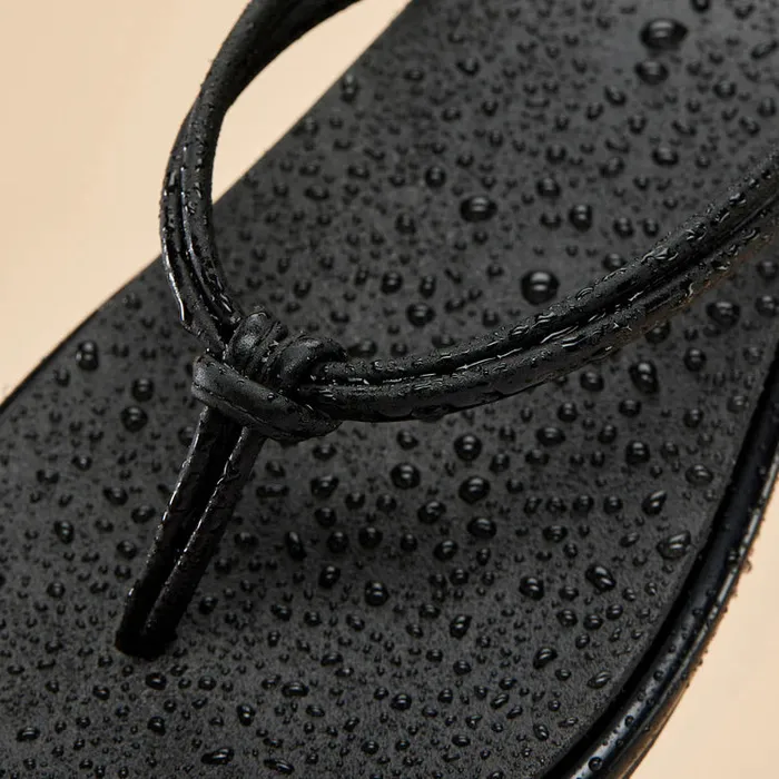OluKai Aka Womens Sandals Black on Black OLUKAI Necklaces