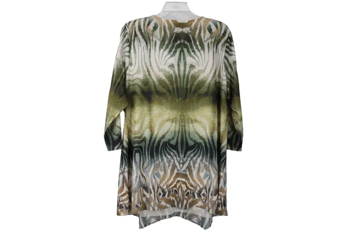 One World Green Tunic Top 1X One World Earrings