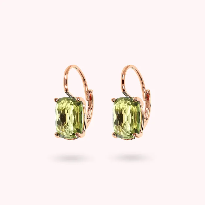 Orecchini Pendenti con Prisma Gem Taglio Mosaico Bronzallure Earrings