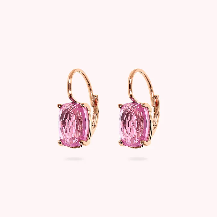 Orecchini Pendenti con Prisma Gem Taglio Mosaico Bronzallure Earrings