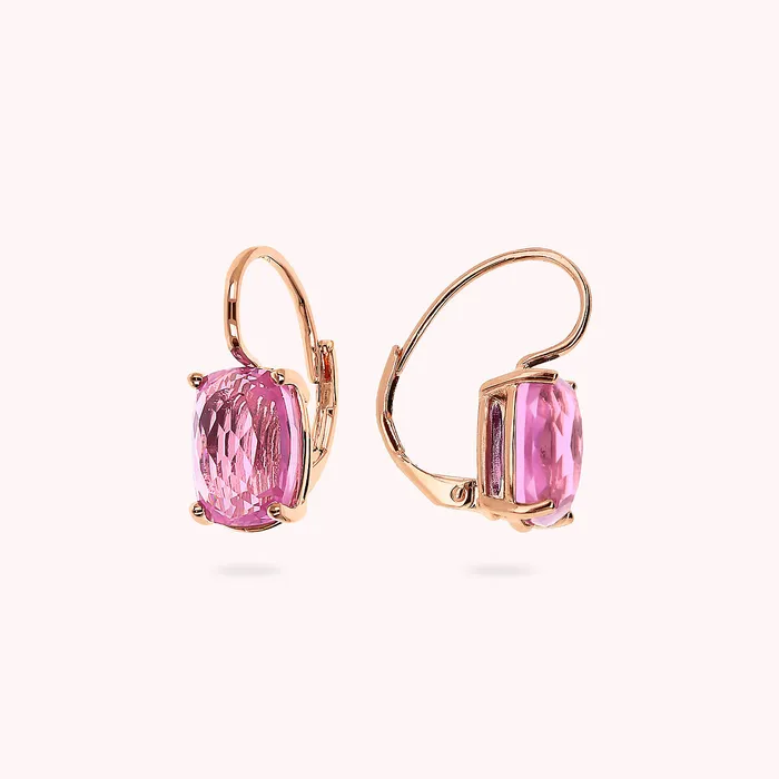 Orecchini Pendenti con Prisma Gem Taglio Mosaico Bronzallure Earrings