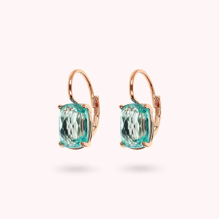 Orecchini Pendenti con Prisma Gem Taglio Mosaico Bronzallure Earrings