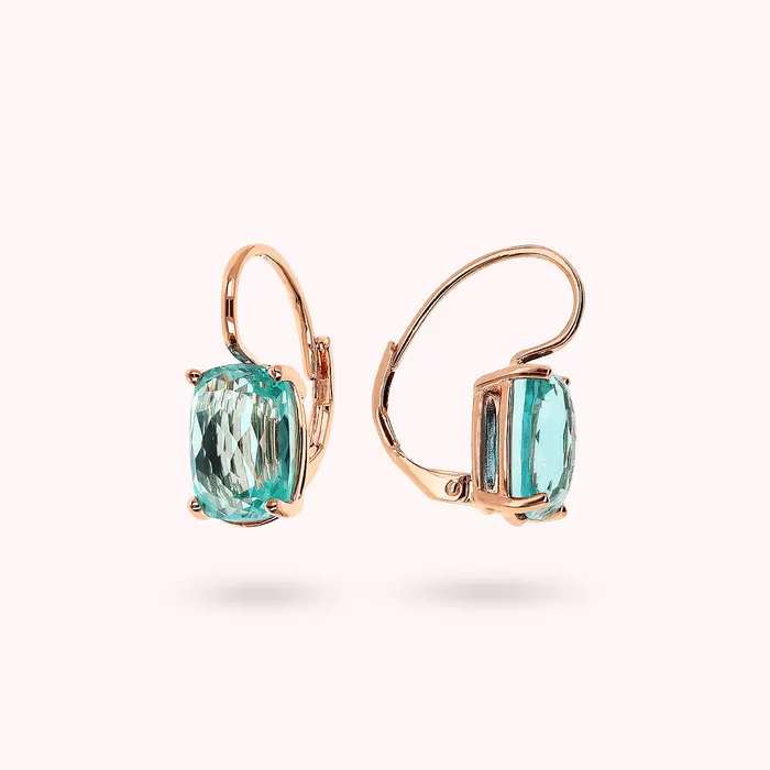 Orecchini Pendenti con Prisma Gem Taglio Mosaico Bronzallure Earrings