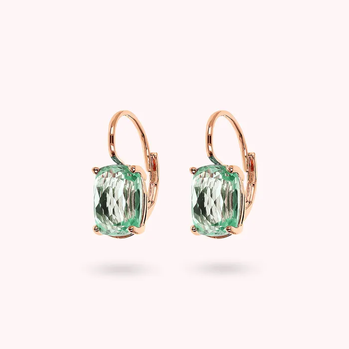 Orecchini Pendenti con Prisma Gem Taglio Mosaico Bronzallure Earrings