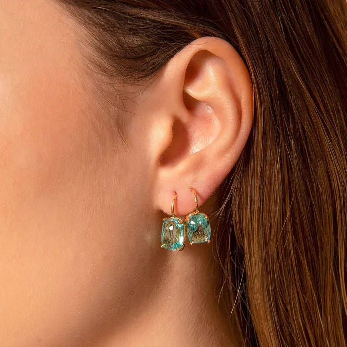 Orecchini Pendenti con Prisma Gem Taglio Mosaico Bronzallure Earrings