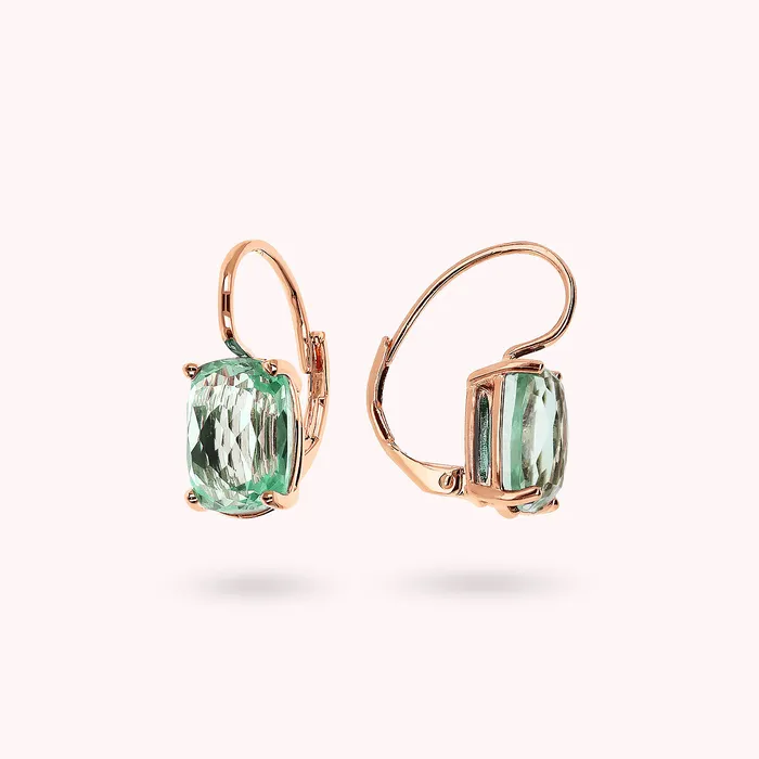 Orecchini Pendenti con Prisma Gem Taglio Mosaico Bronzallure Earrings