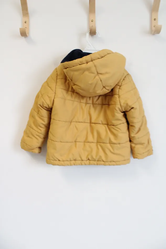 Osh Kosh BGosh Mustard Yellow Fleece Lined Winter Coat 3T Osh Kosh BGosh Earrings