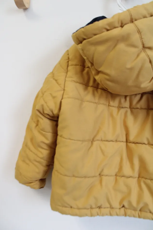 Osh Kosh BGosh Mustard Yellow Fleece Lined Winter Coat 3T Osh Kosh BGosh Earrings
