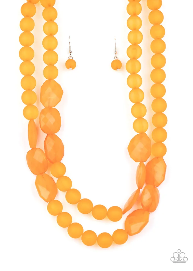 Paparazzi Accessories Earrings Arctic Art Orange