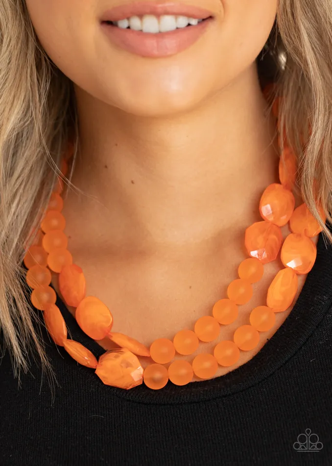 Paparazzi Accessories Earrings Arctic Art Orange