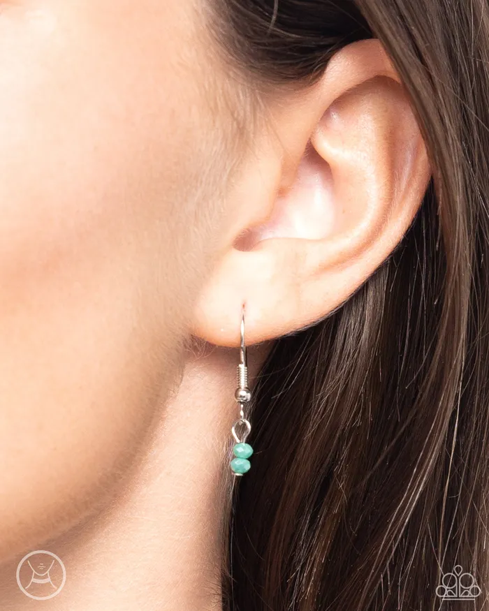 Paparazzi Accessories Earrings Bemused Basic Green