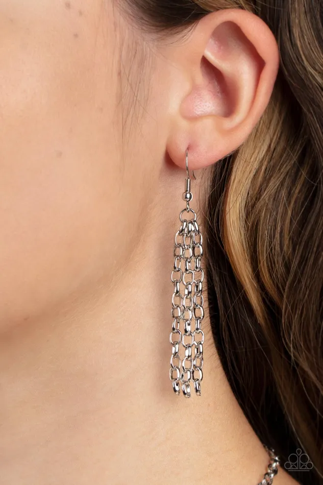 Paparazzi Accessories Earrings Big Night Out Brown