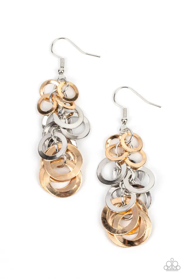 Paparazzi Accessories Earrings Closed Circuit Sass Multi