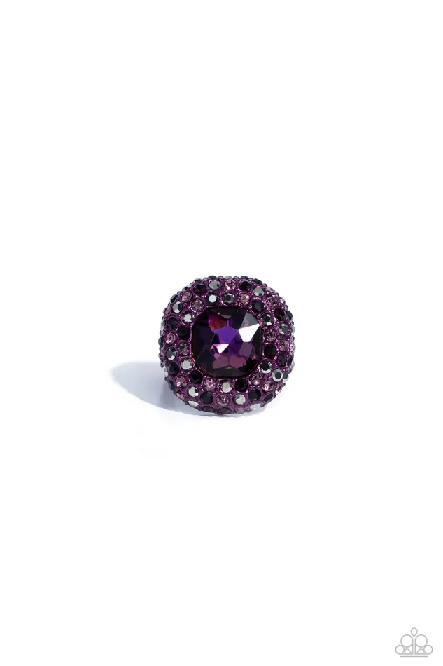 Paparazzi Accessories Earrings Glistening Grit Purple