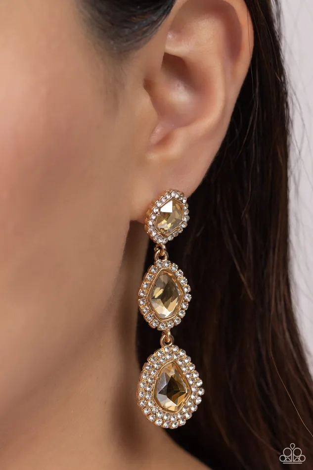 Paparazzi Accessories Earrings Prove Your ROYALTY Gold