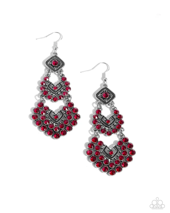 Paparazzi Accessories Necklaces All For The GLAM Red