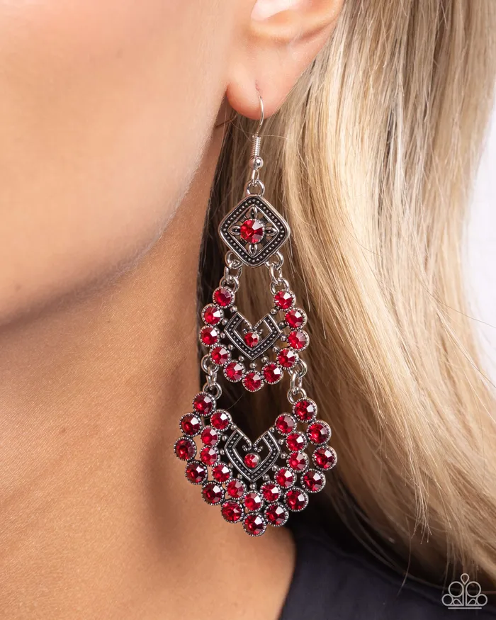 Paparazzi Accessories Necklaces All For The GLAM Red