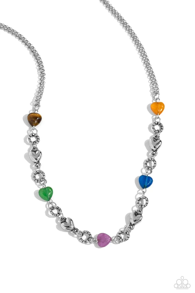 Paparazzi Accessories Necklaces My HEARTBEAT Will Go On Multi