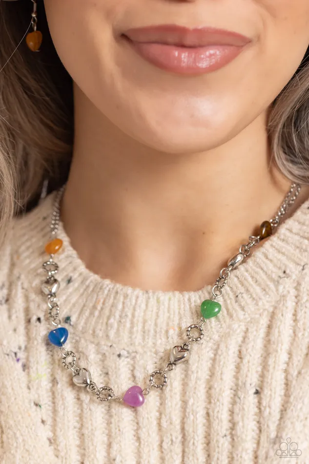 Paparazzi Accessories Necklaces My HEARTBEAT Will Go On Multi