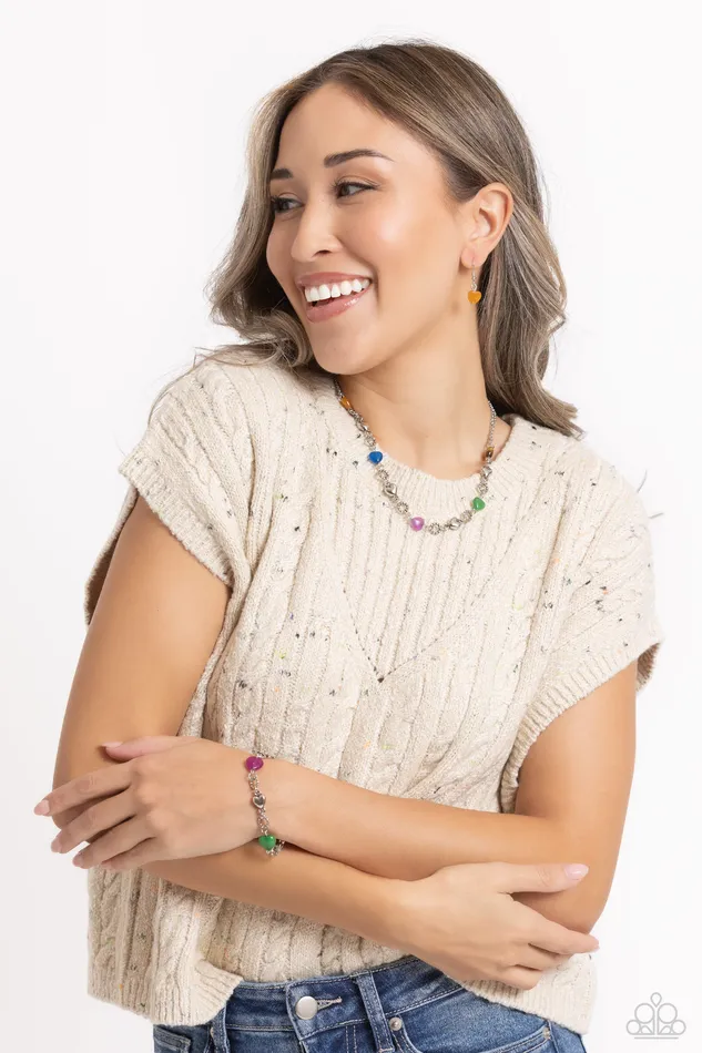 Paparazzi Accessories Necklaces My HEARTBEAT Will Go On Multi