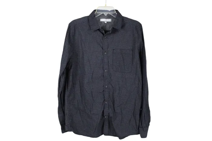 PDC Rings PDC Black Patterned Button Down Shirt M