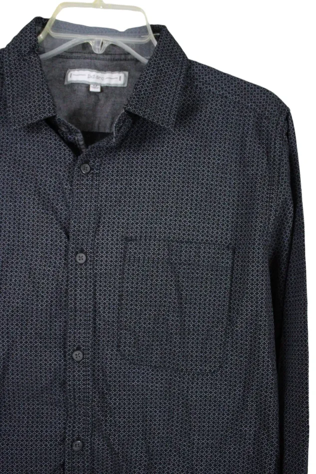 PDC Rings PDC Black Patterned Button Down Shirt M