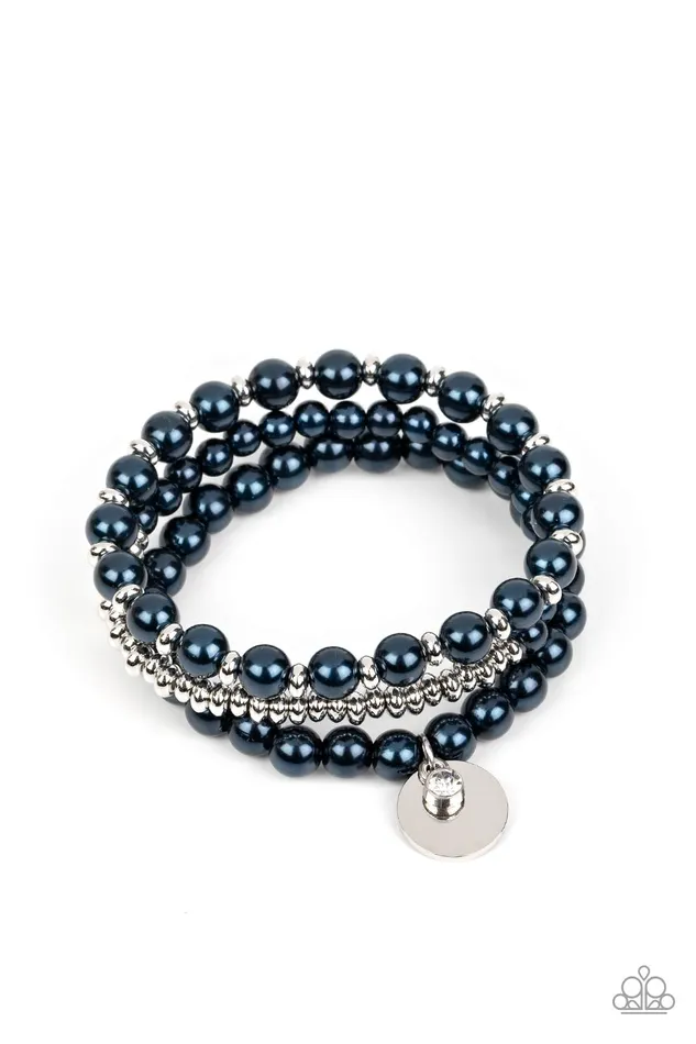 Pearly Professional Blue Paparazzi Accessories Rings