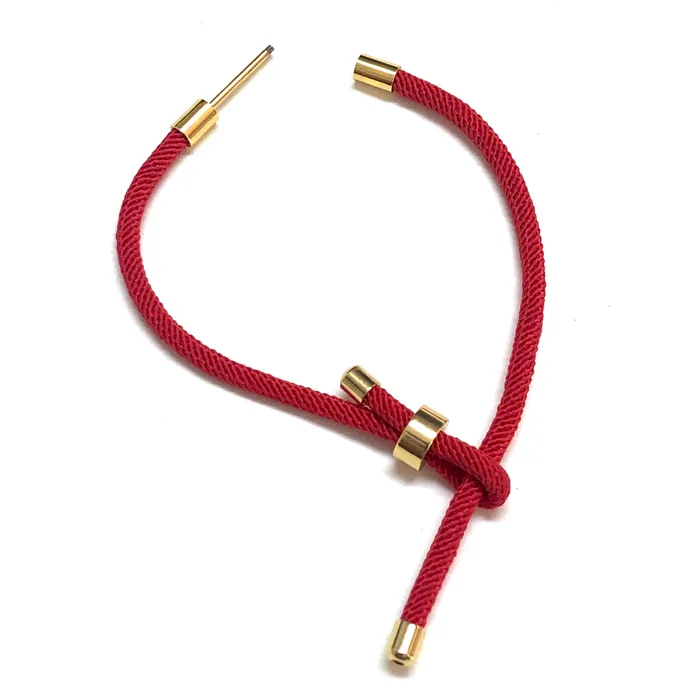 Peppy Beads Bracelets 24Kt Gold Plated Rose Cord Bracelet Blank With Screw Clasp