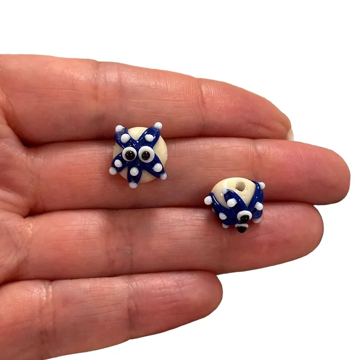 Peppy Beads Charm Necklaces Hand Made Murano Glass Starfish Charm