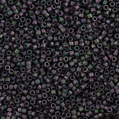 Peppy Beads DB1053 Matted Metallic Plum Emerald Gold Iris Miyuki Delica 110 Earrings Peppy Beads DB1053 Matted Metallic Plum Emerald Gold Iris Miyuki Delica 110 Earrings