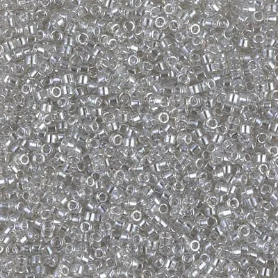 Peppy Beads DB1231 Transparent Grey Mist Luster Miyuki Delica 110 Earrings