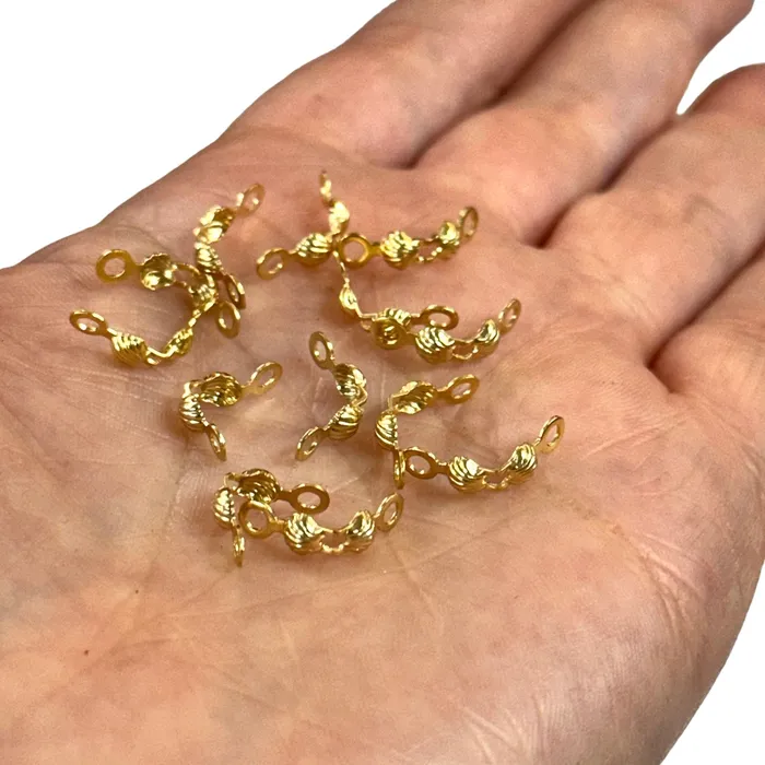Peppy Beads Earrings 24k Gold Plated Bead Tip ClamshellsDouble Loop Fold Over Crimp Bead Knot Tip Cover Ends Knot Covers Peppy Beads Earrings 24k Gold Plated Bead Tip ClamshellsDouble Loop Fold Over Crimp Bead Knot Tip Cover Ends Knot Covers