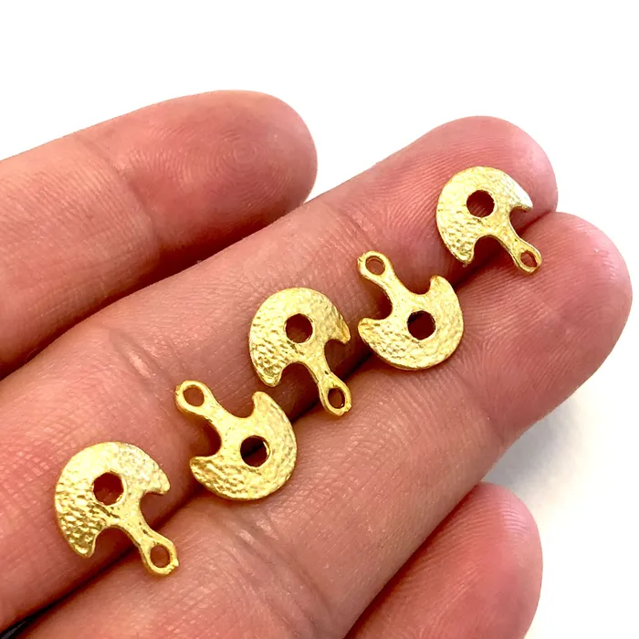 Peppy Beads Earrings 24Kt Matte Gold Plated Authentic Charms 5 Pcs in a Pack
