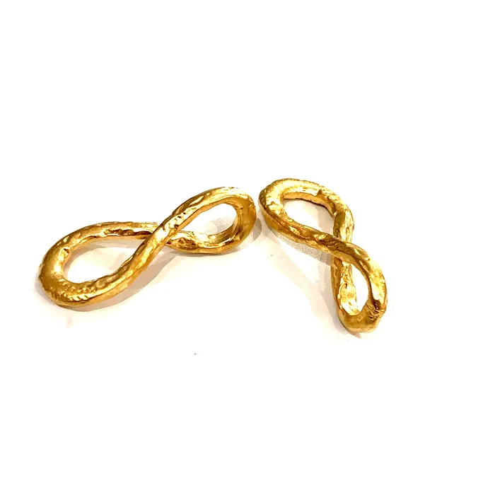 Peppy Beads Earrings 24Kt Matte Gold Plated Connector Charms 27mm Gold Connector Charms 2 Pcs in a Pack Peppy Beads Earrings 24Kt Matte Gold Plated Connector Charms 27mm Gold Connector Charms 2 Pcs in a Pack