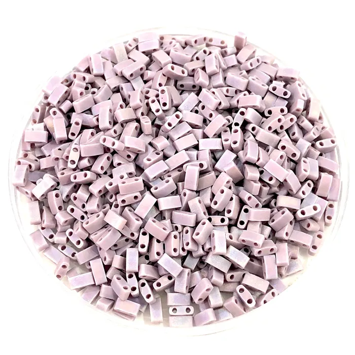 Peppy Beads Earrings Miyuki Half Tila Beads HTL0410FR Matted Opaque Mauve AB Peppy Beads Earrings Miyuki Half Tila Beads HTL0410FR Matted Opaque Mauve AB