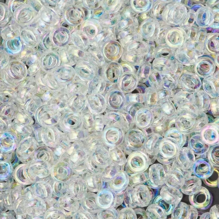 Peppy Beads Earrings Miyuki Spacer Beads 3x1mm Crystal AB 0250