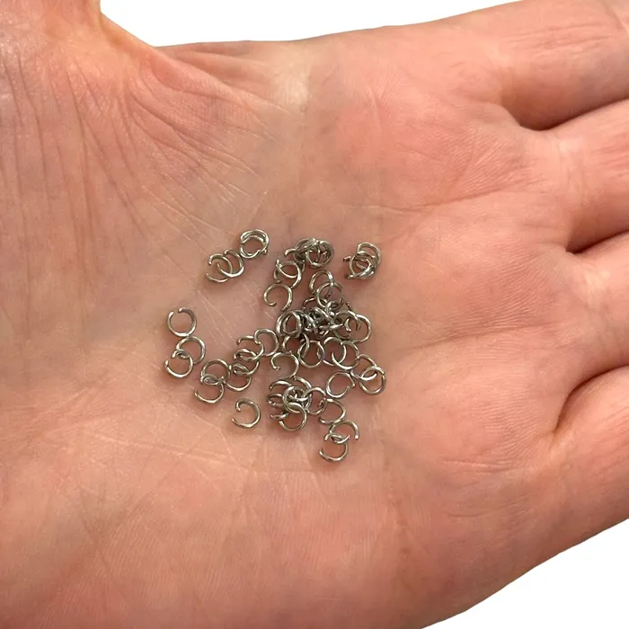 Peppy Beads Earrings Stainless Steel 4mm Open Jump Rings 10 pcs in a pack