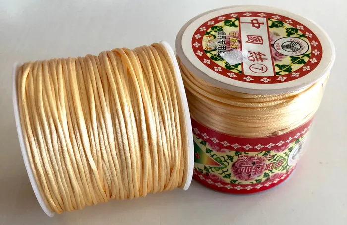 Peppy Beads Fancy Cream Rattail Cord Kumihimo Cord Satin Silk Cord Satin Nylon Cord Macrame Knotting DIY Beading String Thread Cording 15mm Earrings Peppy Beads Fancy Cream Rattail Cord Kumihimo Cord Satin Silk Cord Satin Nylon Cord Macrame Knotting DIY Beading String Thread Cording 15mm Earrings