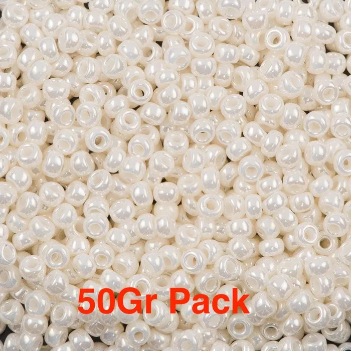Peppy Beads Miyuki Seed Beads 80 Antique Ivory Pearl Ceylon 0592 Earrings