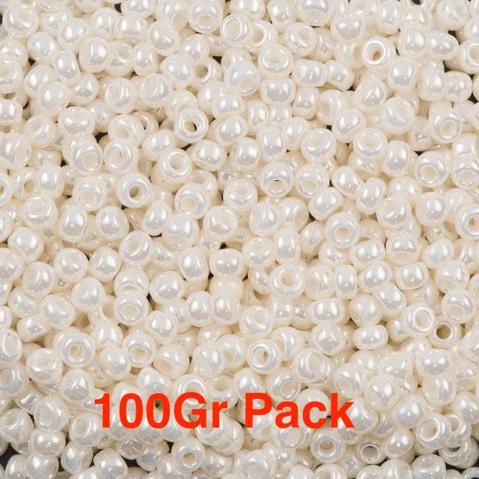 Peppy Beads Miyuki Seed Beads 80 Antique Ivory Pearl Ceylon 0592 Earrings