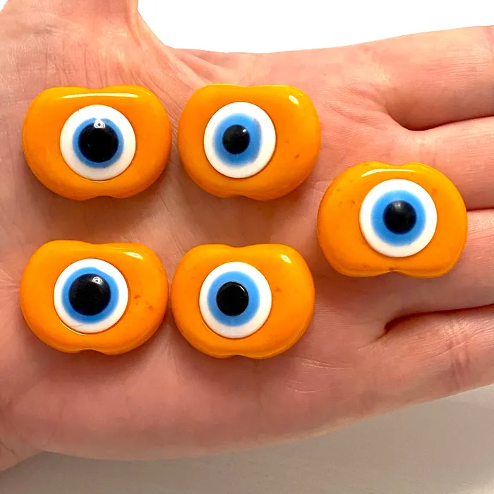 Peppy Beads Necklaces Large Hole Evil Eye Resin Beads 29mm Beads 6mm Hole 5 Beads in a Pack Peppy Beads Necklaces Large Hole Evil Eye Resin Beads 29mm Beads 6mm Hole 5 Beads in a Pack
