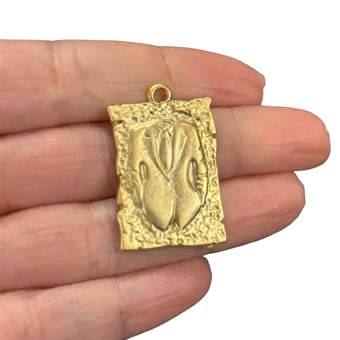 Peppy Beads Necklaces Matte Gold Plated Groom Pendant