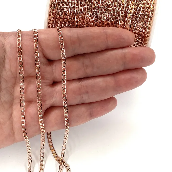 Peppy Beads Necklaces Rose Gold Plated 3mm Brass Chain Rose Gold Plated Chain Rose Gold Plated Necklace Chain Peppy Beads Necklaces Rose Gold Plated 3mm Brass Chain Rose Gold Plated Chain Rose Gold Plated Necklace Chain