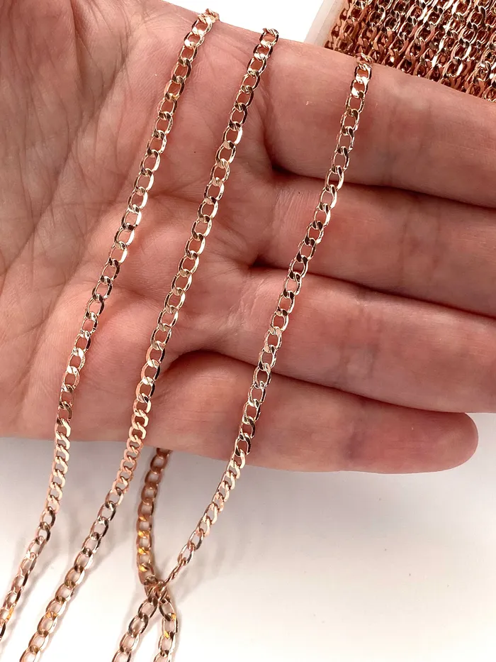 Peppy Beads Necklaces Rose Gold Plated 3mm Brass Chain Rose Gold Plated Chain Rose Gold Plated Necklace Chain Peppy Beads Necklaces Rose Gold Plated 3mm Brass Chain Rose Gold Plated Chain Rose Gold Plated Necklace Chain
