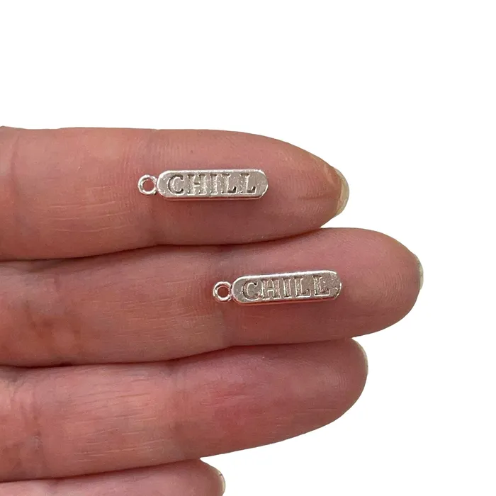 Peppy Beads Necklaces Silver Plated Brass Pill Bar Words Pendant Words Charms Love Chill HopeHappy Mom Charms Peppy Beads Necklaces Silver Plated Brass Pill Bar Words Pendant Words Charms Love Chill HopeHappy Mom Charms