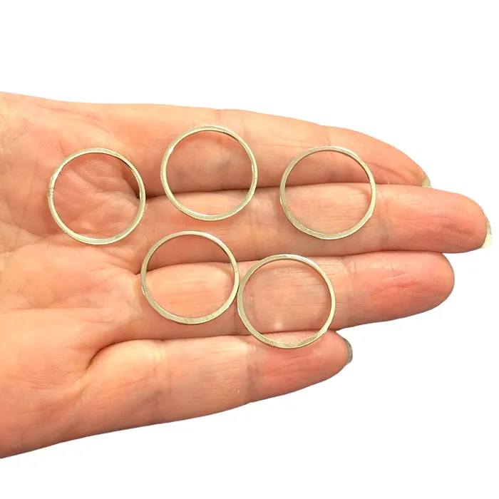Peppy Beads Rhodium Plated 20mm Connector Rings 20mm Closed Rhodium Rings 5 pcs in a pack Earrings Peppy Beads Rhodium Plated 20mm Connector Rings 20mm Closed Rhodium Rings 5 pcs in a pack Earrings
