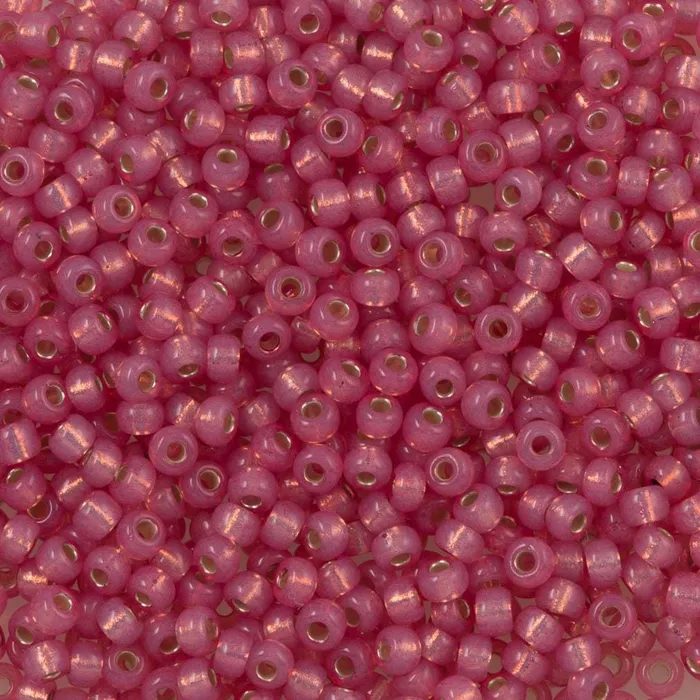 Peppy Beads Rings Miyuki Seed Beads 60 Dyed Dark Rose Silver Lined Alabaster 0645 Peppy Beads Rings Miyuki Seed Beads 60 Dyed Dark Rose Silver Lined Alabaster 0645
