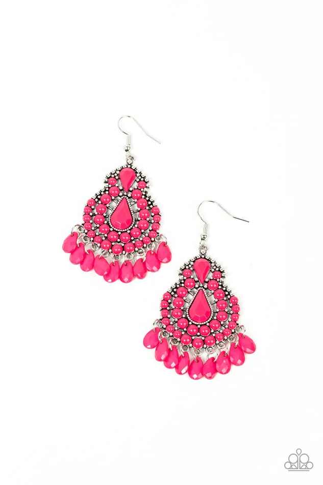 Persian Posh Pink Paparazzi Accessories Earrings